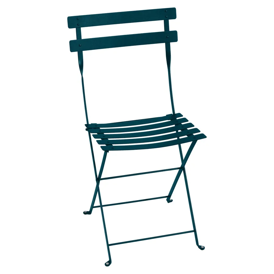 Fermob Bistro Metal Chair in Acapulco Blue.